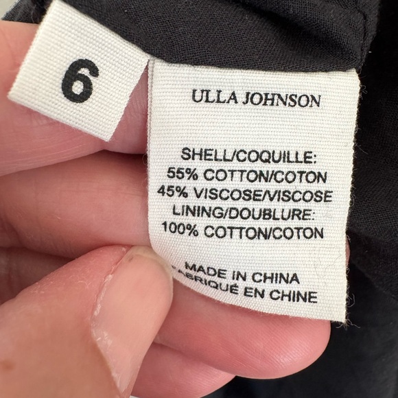 ULLA JOHNSON Floral Black Noir and Peach Tulia Long Women's Skirt Size 6 - Picture 10 of 13